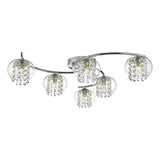 ELM6450 6Lt Semi Flush Polished Chrome & Crystal