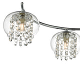 6Lt Semi Flush Polished Chrome & Crystal