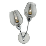 ELO0910 2 Light Wall Light Polished Chrome & Glass
