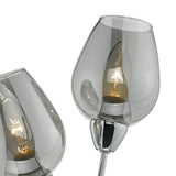 2 Light Wall Light Polished Chrome & Glass