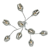 ELO1310 9 Light Semi Flush Polished Chrome & Glass