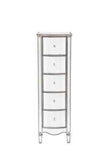 5 Drawer Narrow Chest White