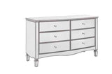 ELY6DWCMIRV2 6 Drawer Wide Chest White