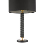 Table Lamp Black Aged Gold Base Only