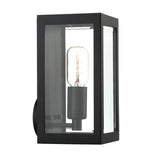ERA0722 Outdoor Wall Light Black Glass Ip44