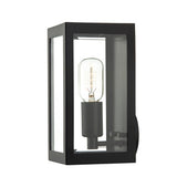 Outdoor Wall Light Black Glass Ip44