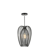 ERO0122 1 Light Single Pendant Black And Chrome