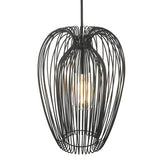 1 Light Single Pendant Black And Chrome