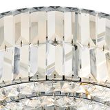 Crystal Semi Flush Fitting Polished Chrome