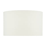ESA1502 White Linen Drum Shade 37Cm