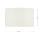 White Linen Drum Shade 37Cm