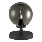 ESB4122-01 Touch Table Lamp Matt Black With Smoked Glass