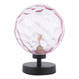 Table Lamp Matt Black Pink Dimpled 150Mm Glass