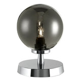 ESB4150-01 Touch Table Lamp Polished Chrome With Smoked Glass