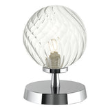 ESB4150-03 Touch Table Lamp Polished Chrome With Twisted Glass