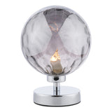 ESB4150-10 Table Lamp Polished Chrome Smoked Dimpled 150Mm Glass