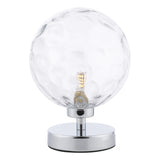 ESB4150-12 Table Lamp Polished Chrome Clear Dimpled 150Mm Glass