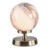 ESB4175-07 Touch Table Lamp Antique Brass With Planet Glass