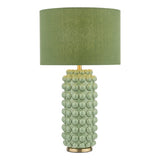 ETZ4224 Table Lamp Green Satin Brass With Shade