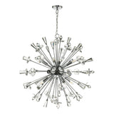 8 Light Pendant Polished Chrome Crystal