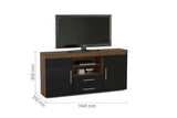 EDG2SBWBK 2 Door 2 Drawer Sideboard Walnut & Black