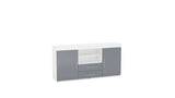 EDG2SBWTG 2 Door 2 Drawer Sideboard White & Grey