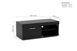 EDGSTVUBLK Small TV Unit Black