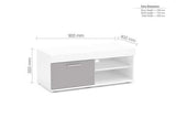 EDGSTVUWTG Small TV Unit White & Grey