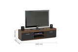 EDGTVUWBK TV Unit Walnut & Black