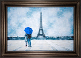 Eiffel Tower Snowy Couple