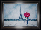 Eiffel Tower Snowy Kiss