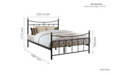 EMIB4BLK Small Double Bed Black
