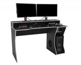 ENZGCDBSI Gaming Computer Desk Black & Silver