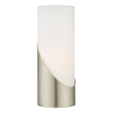 FAR4246 Touch Table Lamp Satin Nickel Opal Glass