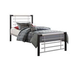 FARB3 Single Bed Silver & Black