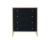 4 Drawer Chest Black & Gold