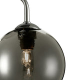 3 Light Semi Flush Polished Chrome Smoked Glass