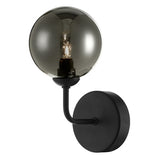 FEY0722-01 Wall Light Matt Black Smoked Glass