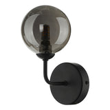 Wall Light Matt Black Smoked Glass