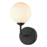FEY0722-02 Wall Light Matt Black Opal Glass