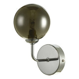 Wall Light Polished Chrome Smoked Glass