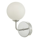 Wall Light Polished Chrome Opal Glass