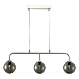 FEY6250-01 3 Light Bar Pendant Polished Chrome Smoked Glass