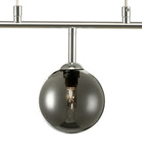 3 Light Bar Pendant Polished Chrome Smoked Glass