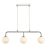 FEY6250-02 3 Light Bar Pendant Polished Chrome Opal Glass