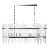 FIN0850 8 Light Bar Pendant Polished Chrome Glass