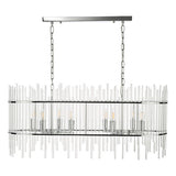 8 Light Bar Pendant Polished Chrome Glass