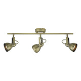 3 Light Bar Spotlight Antique Brass