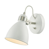 FRE0702 Single Wall Spotlight White Satin Chrome
