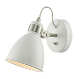 Single Wall Spotlight White Satin Chrome